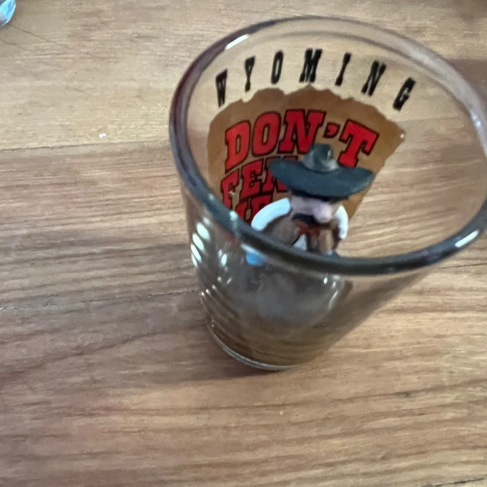 Wyoming Don't Fence Me In Shot Glass